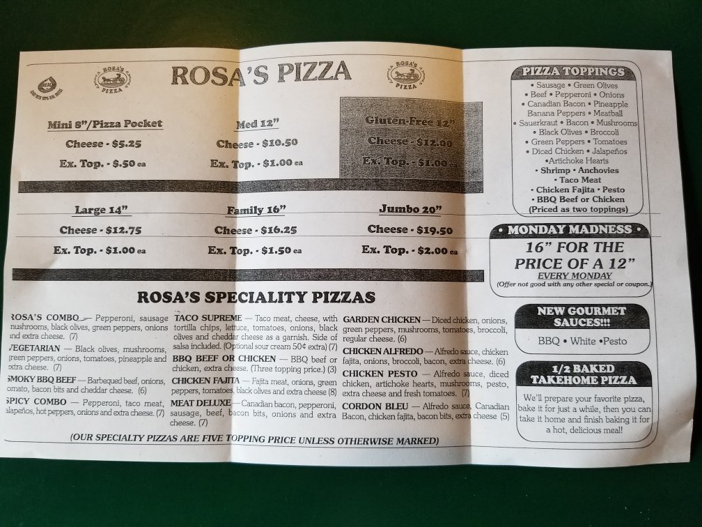 Rosa`s Pizza